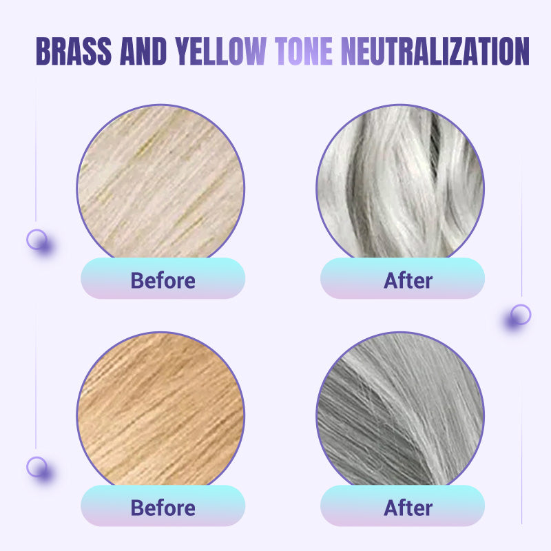 🎉 Nur für kurze Zeit: 50 % Rabatt! 🔥✨Feuchtigkeitsspendende, violette Haarmaske mit langanhaltendem Duft, Anti-Gelbstich-Intensivpflege für blondiertes Haar