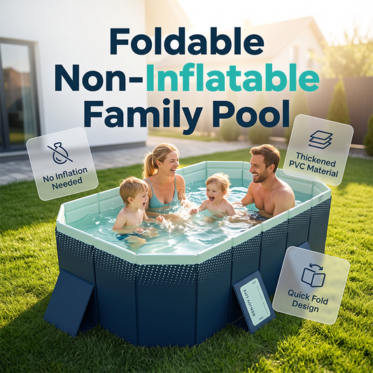 Gluschwein - 🏊‍♂️💦 Faltbarer Familienpool – kein Aufblasen nötig, schnelles Entleeren, kompakte Aufbewahrung!