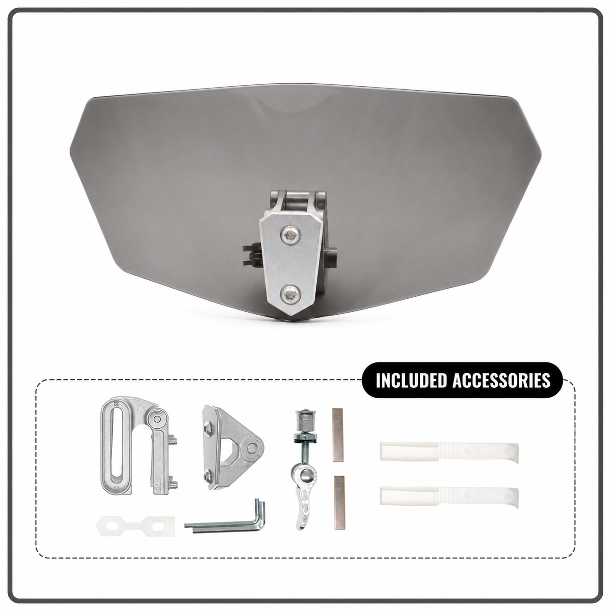 ❄️Summerfresh 50% Rabatt!🏍️Verstellbarer Motorrad-Windabweiser – Universeller Windschutzscheibenspoiler gegen Helmvibrationen, Windgeräusche und Turbulenzen