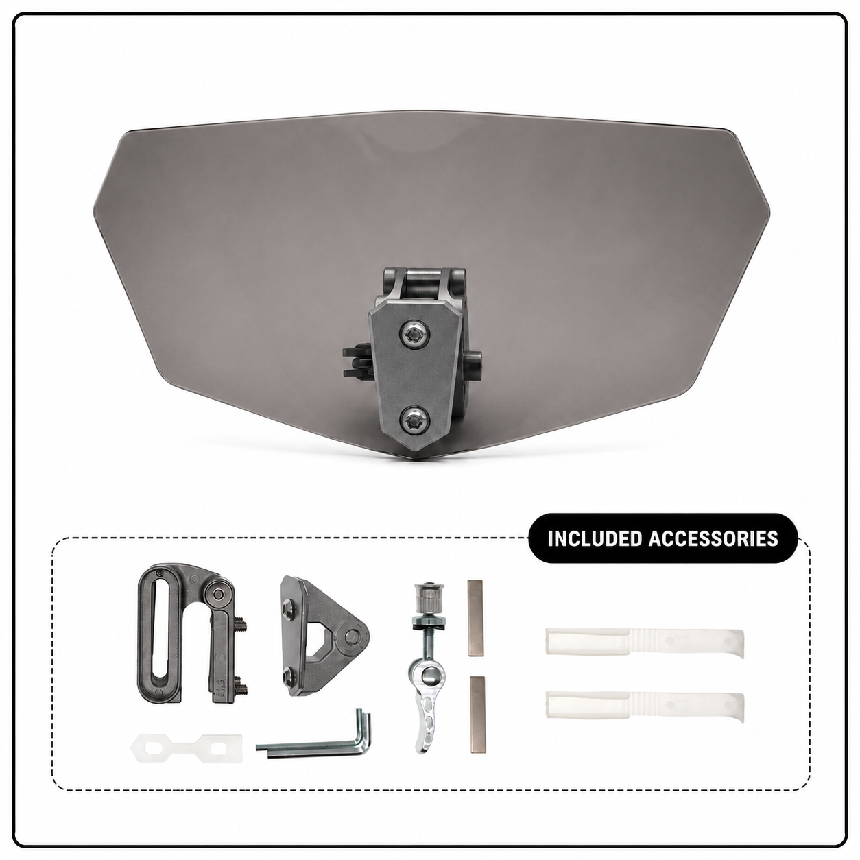 ❄️Summerfresh 50% Rabatt!🏍️Verstellbarer Motorrad-Windabweiser – Universeller Windschutzscheibenspoiler gegen Helmvibrationen, Windgeräusche und Turbulenzen