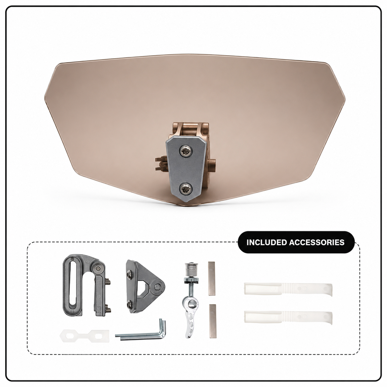 ❄️Summerfresh 50% Rabatt!🏍️Verstellbarer Motorrad-Windabweiser – Universeller Windschutzscheibenspoiler gegen Helmvibrationen, Windgeräusche und Turbulenzen