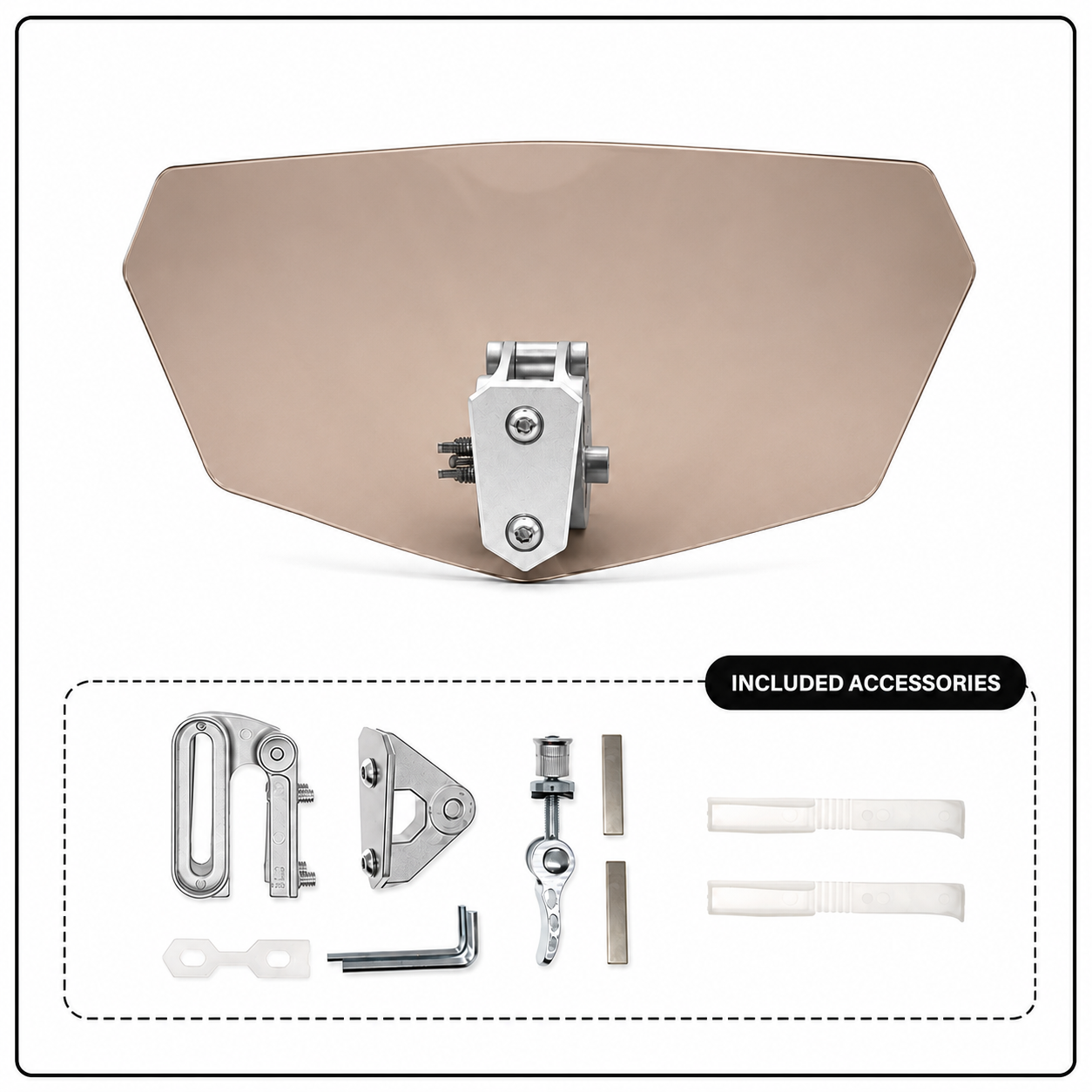 ❄️Summerfresh 50% Rabatt!🏍️Verstellbarer Motorrad-Windabweiser – Universeller Windschutzscheibenspoiler gegen Helmvibrationen, Windgeräusche und Turbulenzen