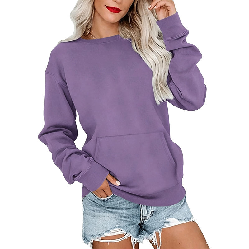 Damen Lässiges Oversized Rundhals-Sweatshirt
