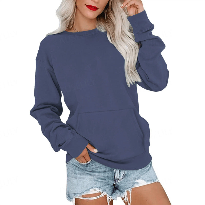 Damen Lässiges Oversized Rundhals-Sweatshirt