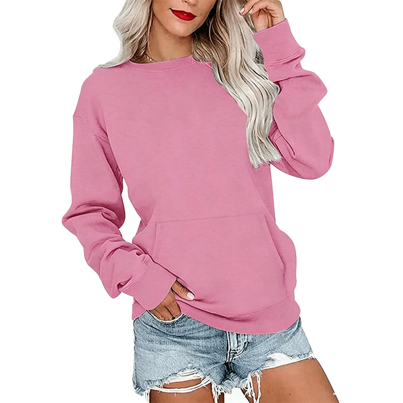 Damen Lässiges Oversized Rundhals-Sweatshirt