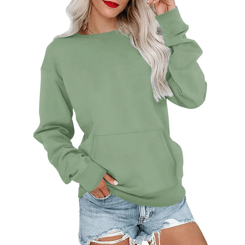 Damen Lässiges Oversized Rundhals-Sweatshirt