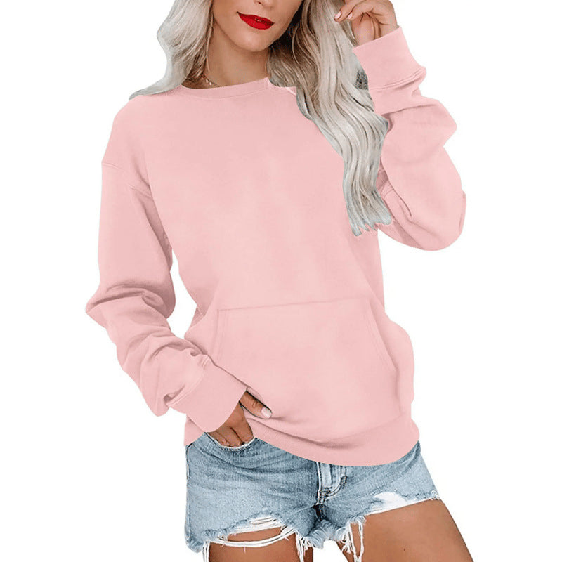 Damen Lässiges Oversized Rundhals-Sweatshirt