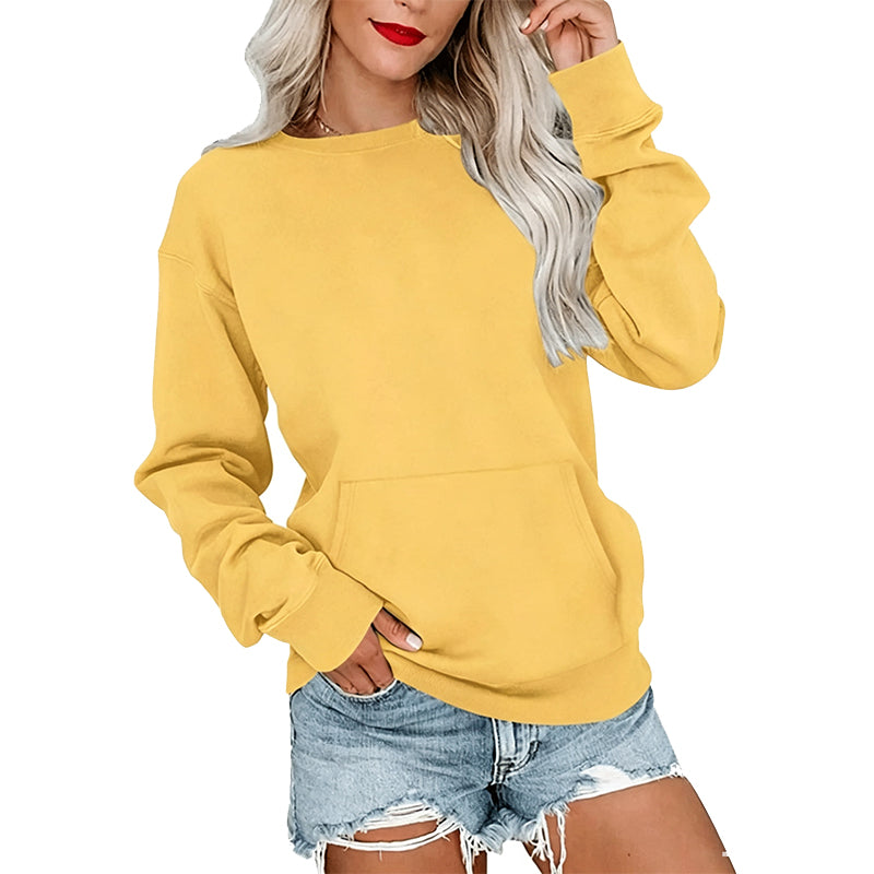 Damen Lässiges Oversized Rundhals-Sweatshirt