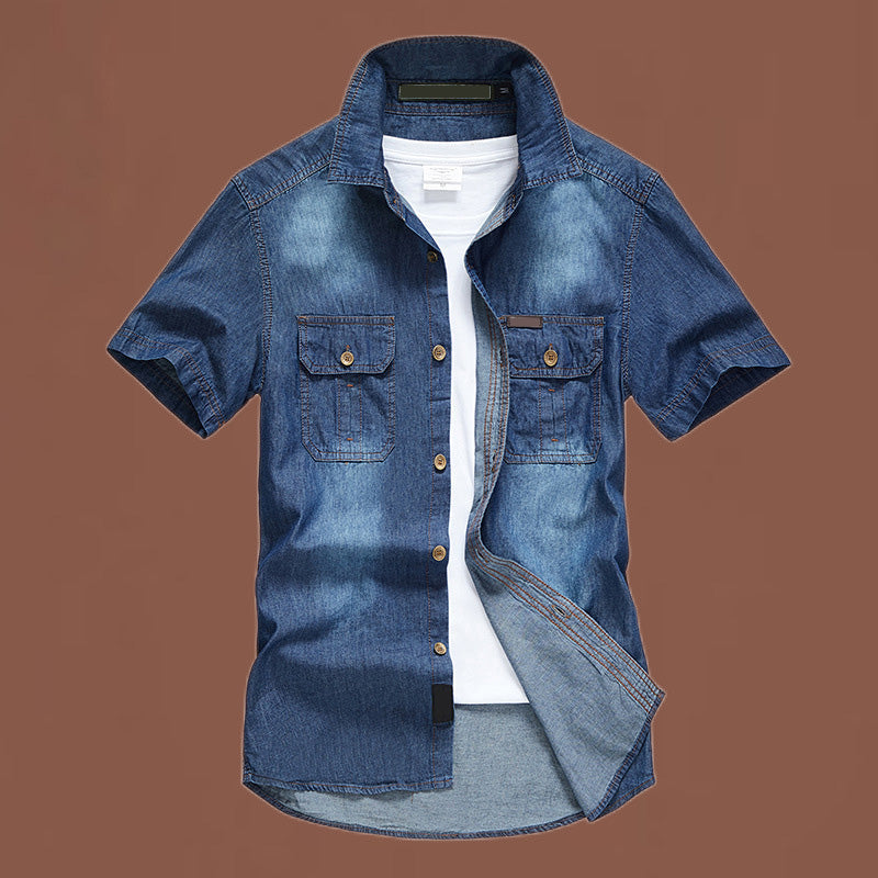 📢📢50%Rabatt!!!🎉✨🛍️2026 Denim-Hemd für Herren – kurzärmelig, lässiger Schnitt, vielseitig für Alltag & Freizeit 🌿