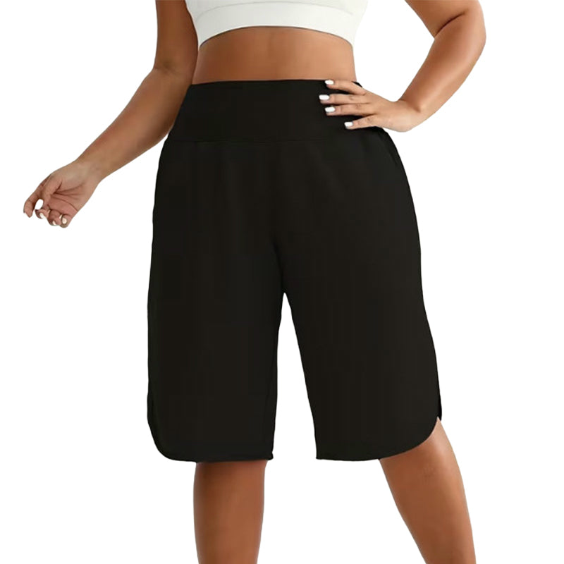 📢📢50% RABATT !!⏰Damen Lässige Weite-Bein Knielange Shorts