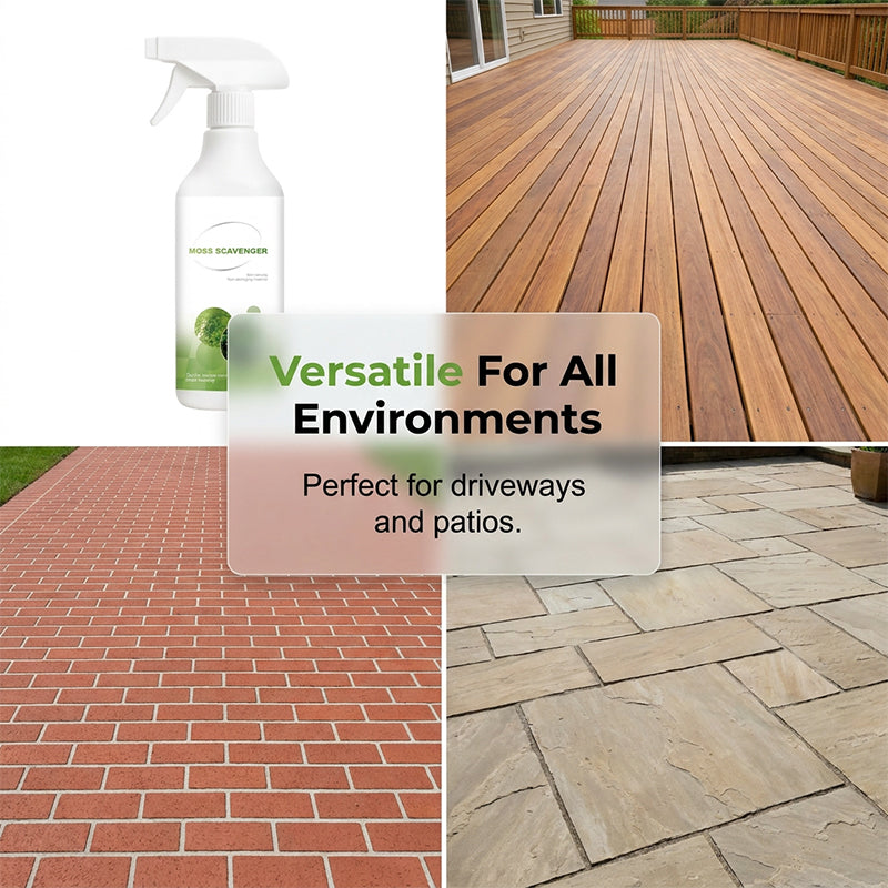 🌿 Moos- & Algenentferner Spray für Außenbereiche – Tiefenreiniger für Terrasse, Stein & Einfahrt