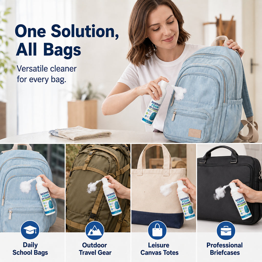 Gluschwein - Wasserloser Rucksack-Schaumreiniger – Flecken- und Geruchsentferner für Canvas- und Nylontaschen 100 ml