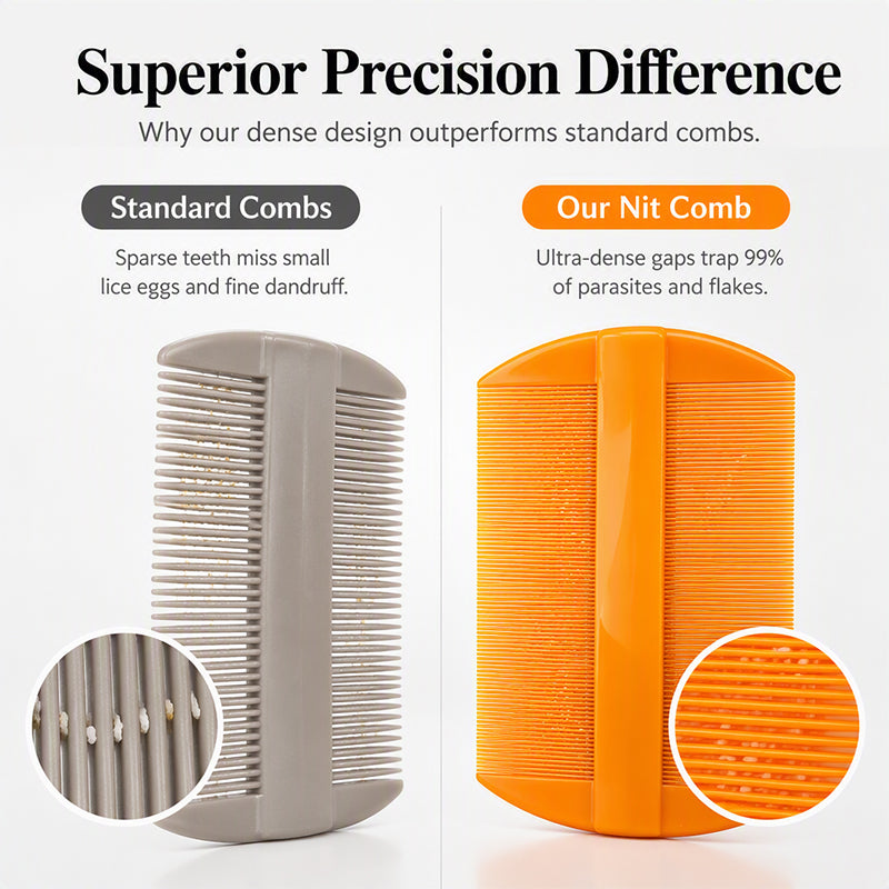 Doppelseitiger Läusekamm mit feiner Zahnung