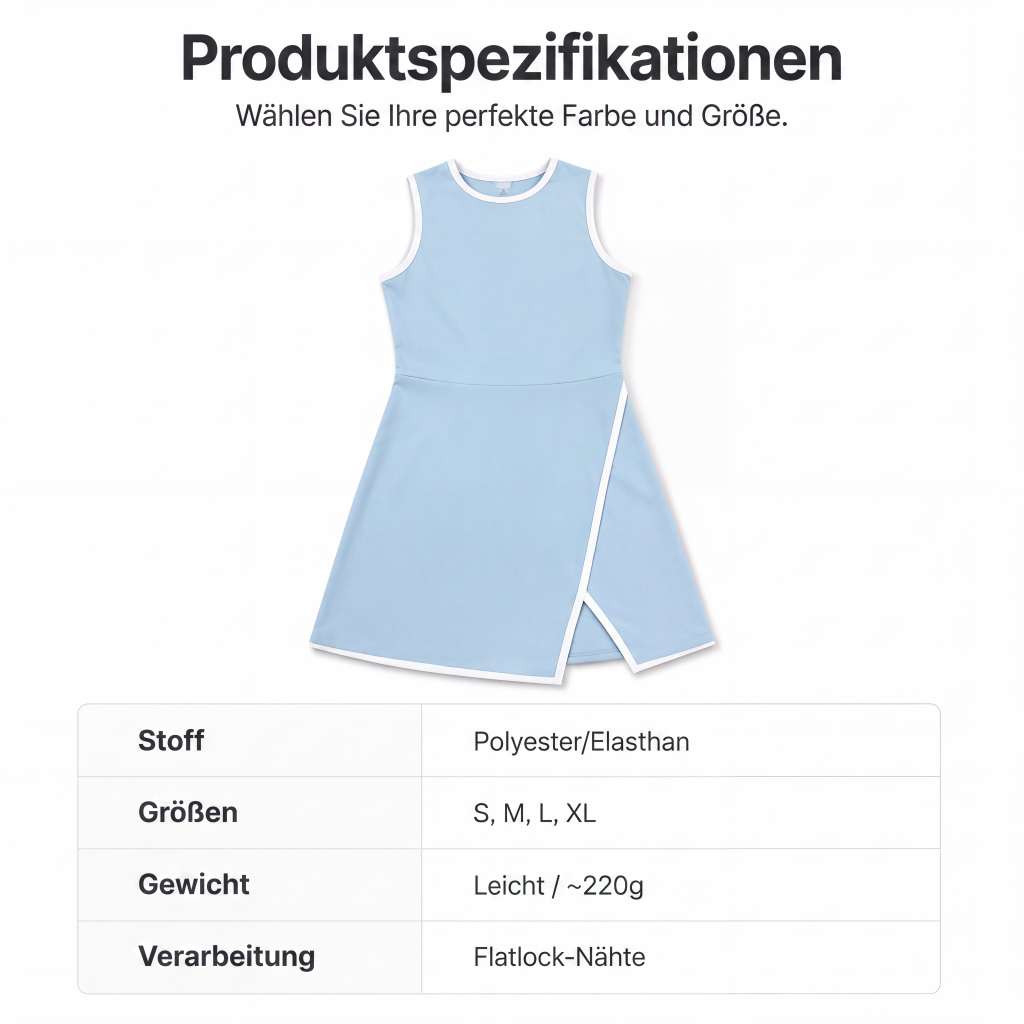 🎾 Damen Tenniskleid mit lockerem Schnitt – Sportlich-elegantes Freizeitkleid für warme Tage