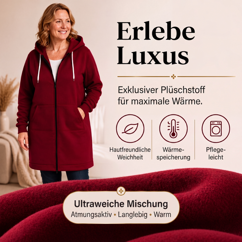 Gluschwein - 🔥✨Fleece-Kapuzenpullover mit Reißverschluss für Damen