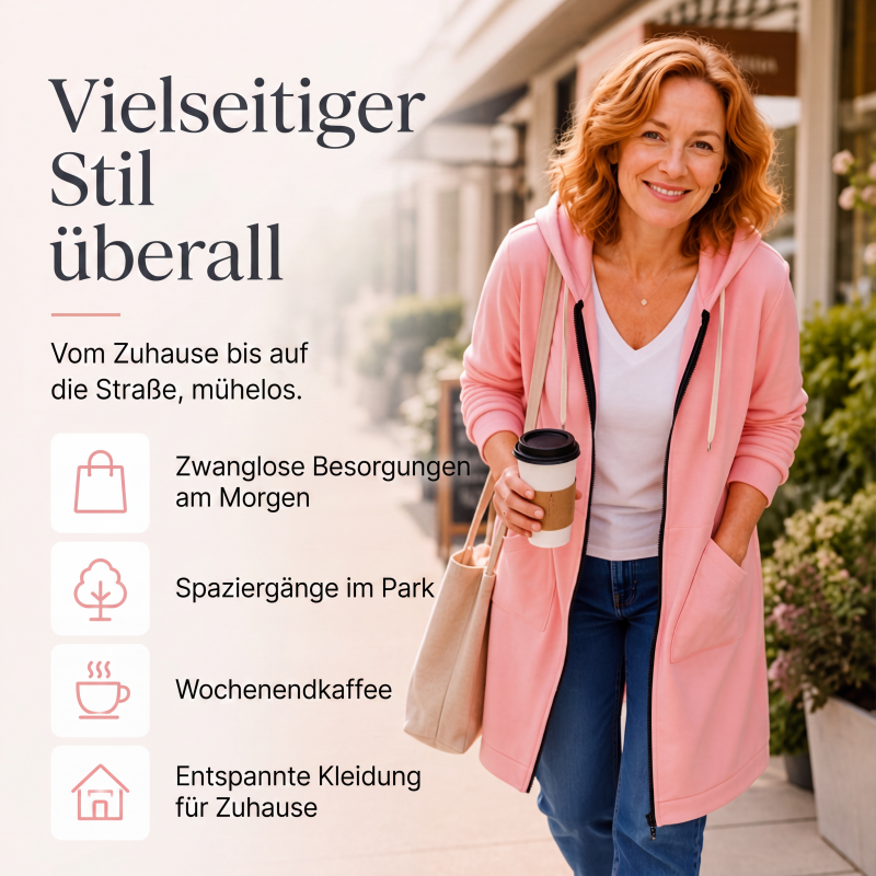 Gluschwein - 🔥✨Fleece-Kapuzenpullover mit Reißverschluss für Damen
