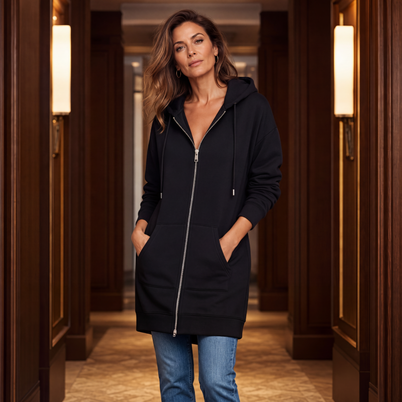 Gluschwein - 🔥✨Fleece-Kapuzenpullover mit Reißverschluss für Damen