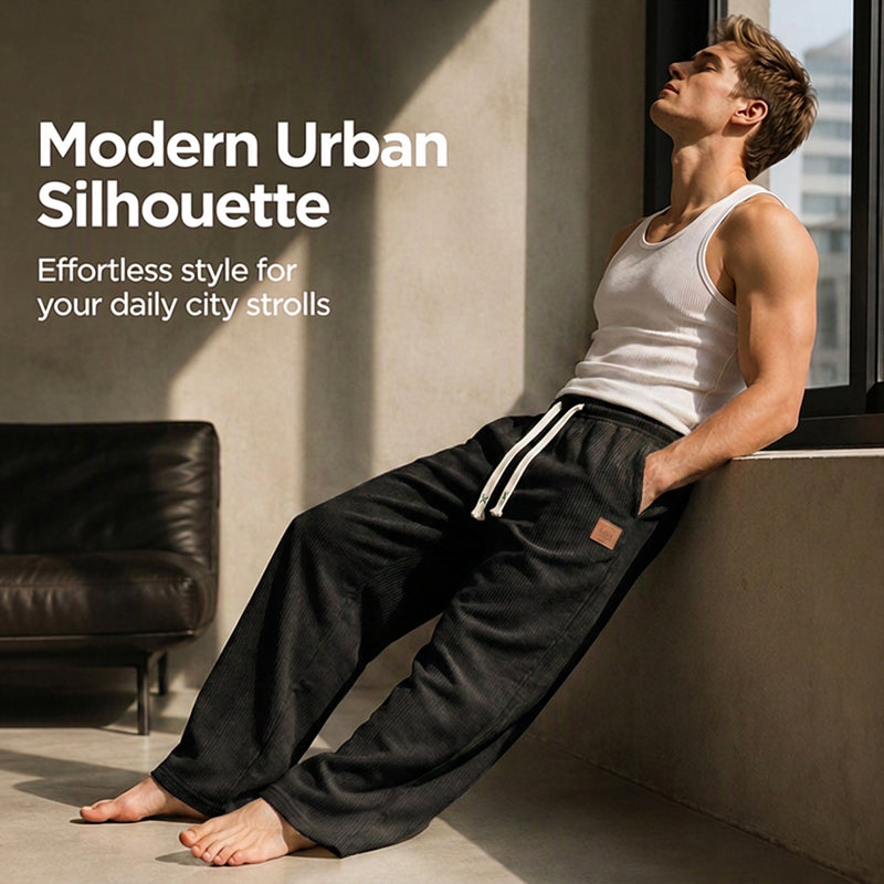 Gluschwein - 👖💨 Herren Casual Weite Bein Jogginghose – 50% RABATT! Weiches Gewebe, entspannter Schnitt, verstellbarer Bund – Streetwear-Komfort für jeden Tag. 💪