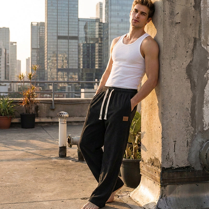 Gluschwein - 👖💨 Herren Casual Weite Bein Jogginghose – 50% RABATT! Weiches Gewebe, entspannter Schnitt, verstellbarer Bund – Streetwear-Komfort für jeden Tag. 💪