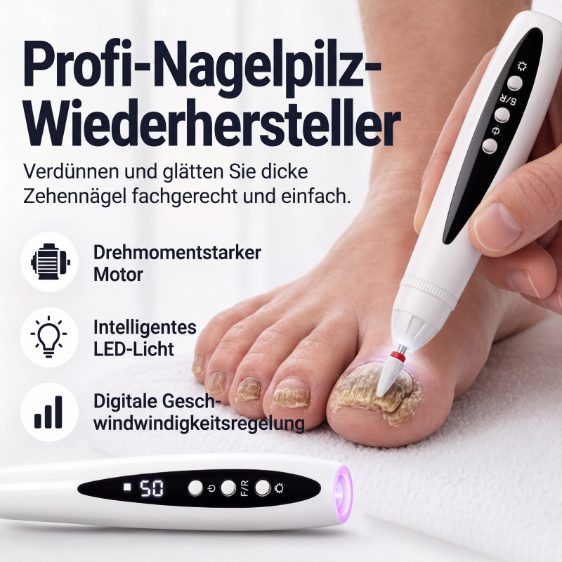 Tragbares 2-in-1 Elektro-Nagelfräser-Set mit UV-Gel-Lampe für Maniküre und Pediküre