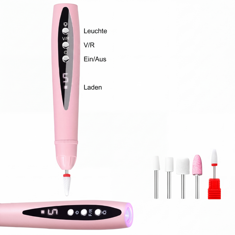 Tragbares 2-in-1 Elektro-Nagelfräser-Set mit UV-Gel-Lampe für Maniküre und Pediküre