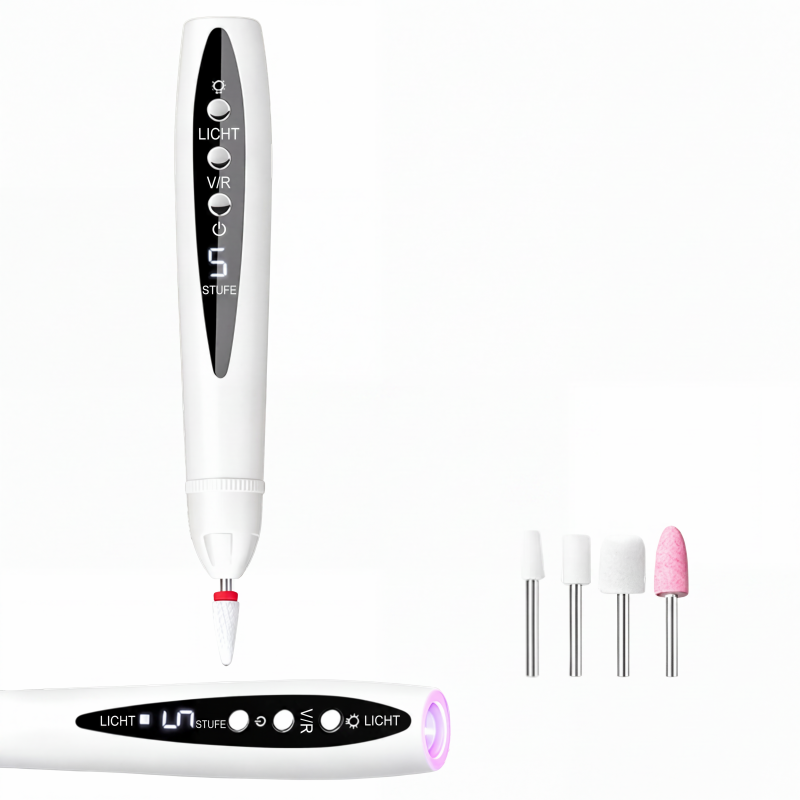 Tragbares 2-in-1 Elektro-Nagelfräser-Set mit UV-Gel-Lampe für Maniküre und Pediküre