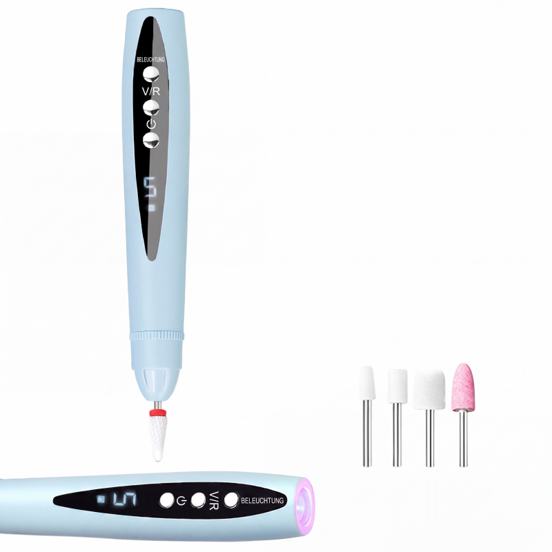 Tragbares 2-in-1 Elektro-Nagelfräser-Set mit UV-Gel-Lampe für Maniküre und Pediküre