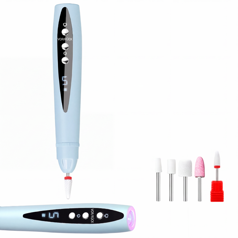 Tragbares 2-in-1 Elektro-Nagelfräser-Set mit UV-Gel-Lampe für Maniküre und Pediküre