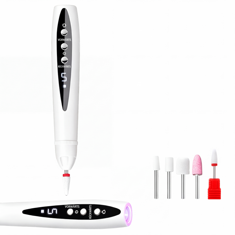 Tragbares 2-in-1 Elektro-Nagelfräser-Set mit UV-Gel-Lampe für Maniküre und Pediküre
