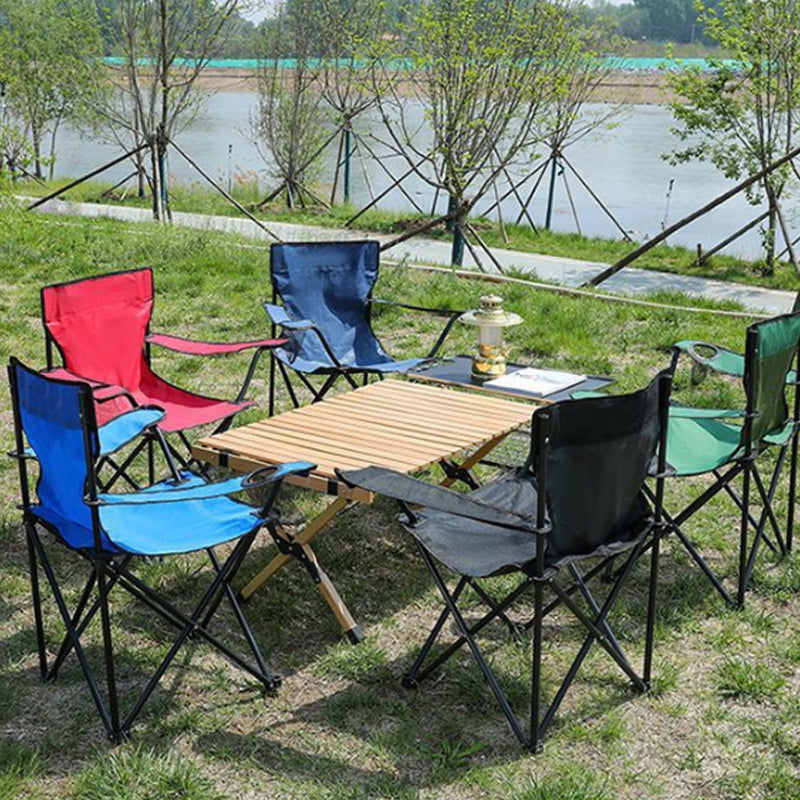 Gluschwein - Tragbarer, faltbarer Campingstuhl mit Getränkehalter