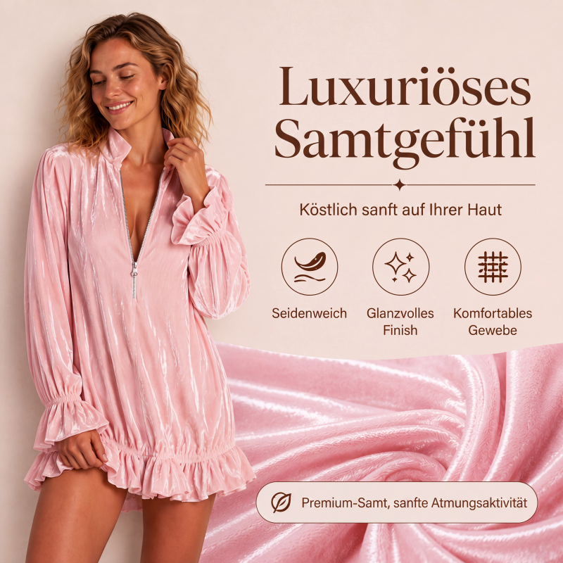 Gluschwein - Velours-Minikleid für moderne Frauen