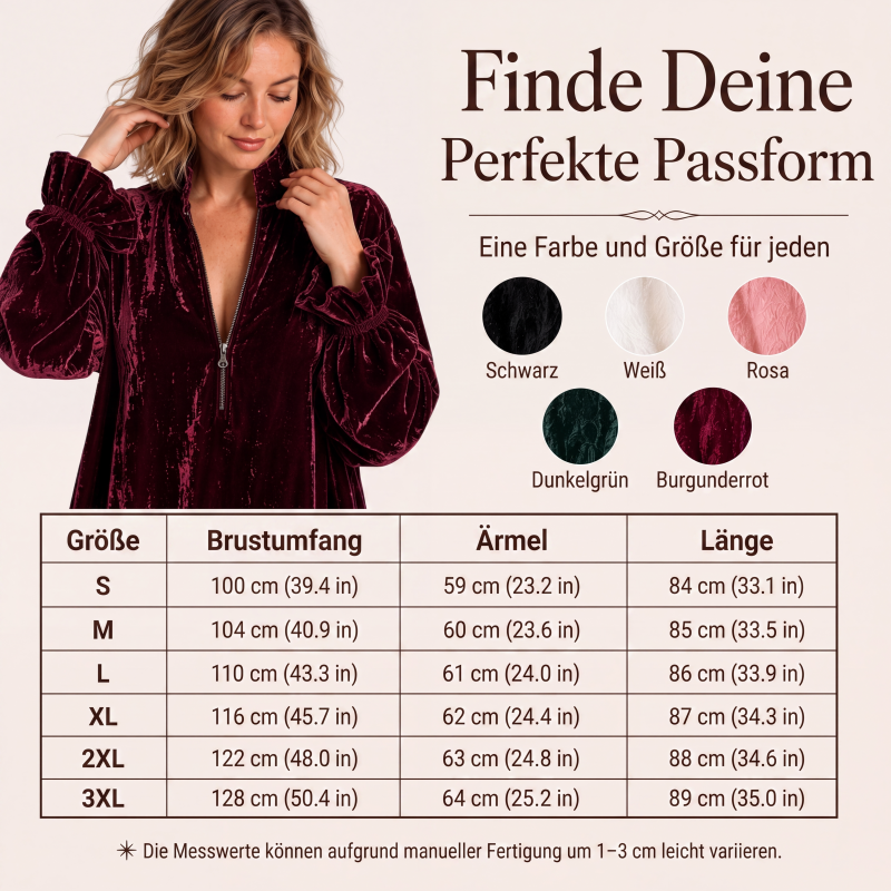 Gluschwein - Velours-Minikleid für moderne Frauen