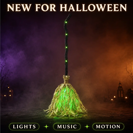 Gluschwein - 【🔥Zeitlich begrenztes Angebot – 50 % Rabatt!】🧹 Langweilige Halloween-Deko? Dieser Hexenbesen fliegt wirklich – elektrisch & gruselig!