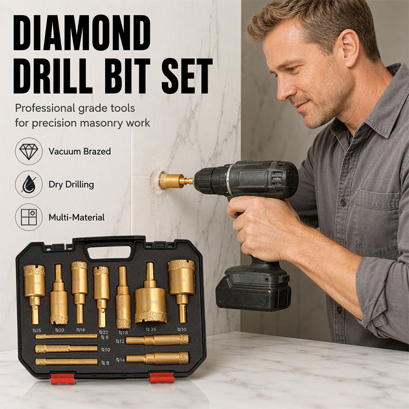 💎 50% OFF NOW! 🔧 12-Piece Diamond Hole Saw Kit – Dry Drilling, Industrial Grit & Versatile Sizes – For Tile, Stone & Masonry 🏗️