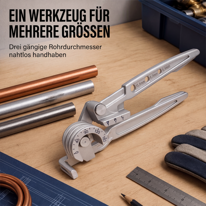 【⚙️Limitiertes Angebot – 50 % Rabatt!!】🔩 3‑in‑1 Manuelle Rohrbiegemaschine 🛠️ Hand Rohr‑Biegewerkzeug für Heim‑ & Werkstattgebrauch