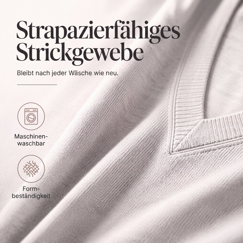 Schmeichelndes Midikleid mit V-Ausschnitt