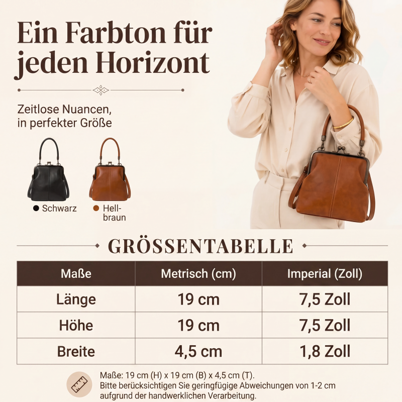 Vintage-Klemmverschlusstasche – 2-in-1 zum Tragen und Ordnen