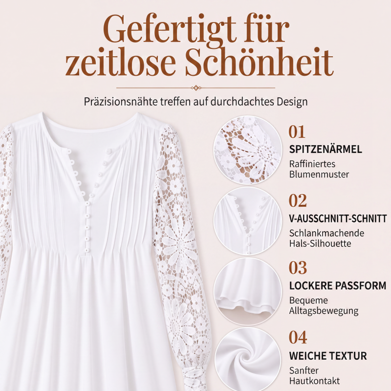 Damen Spitzenkleid mit langen Ärmeln