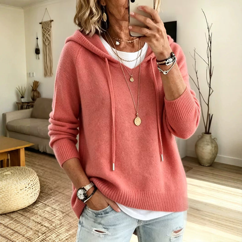 Legerer Damen-Kapuzenpullover mit Kordelzug