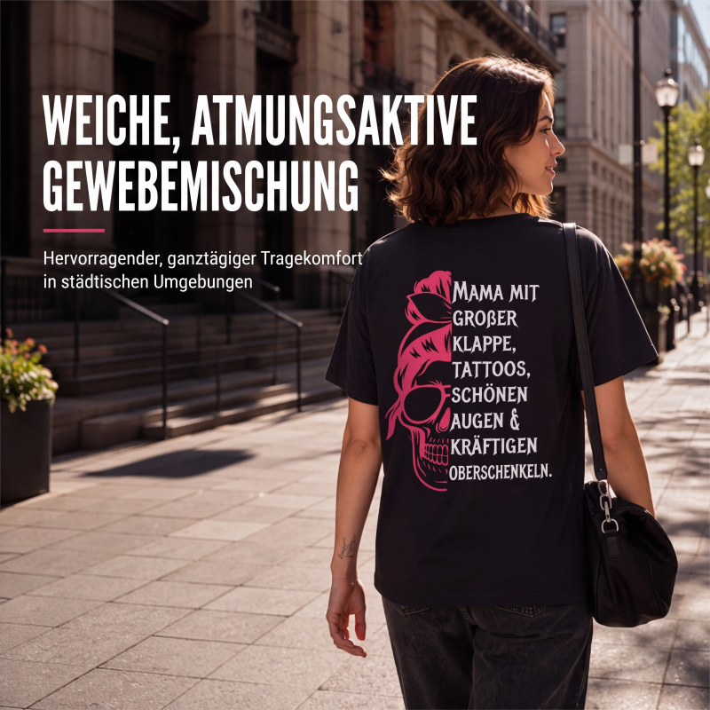 📢📢50%Rabatt!!!🎉✨Damen T-Shirt mit Totenkopf-Grafikdruck