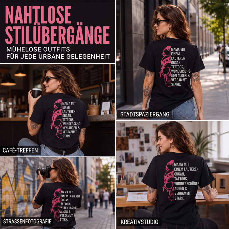 📢📢50%Rabatt!!!🎉✨Damen T-Shirt mit Totenkopf-Grafikdruck
