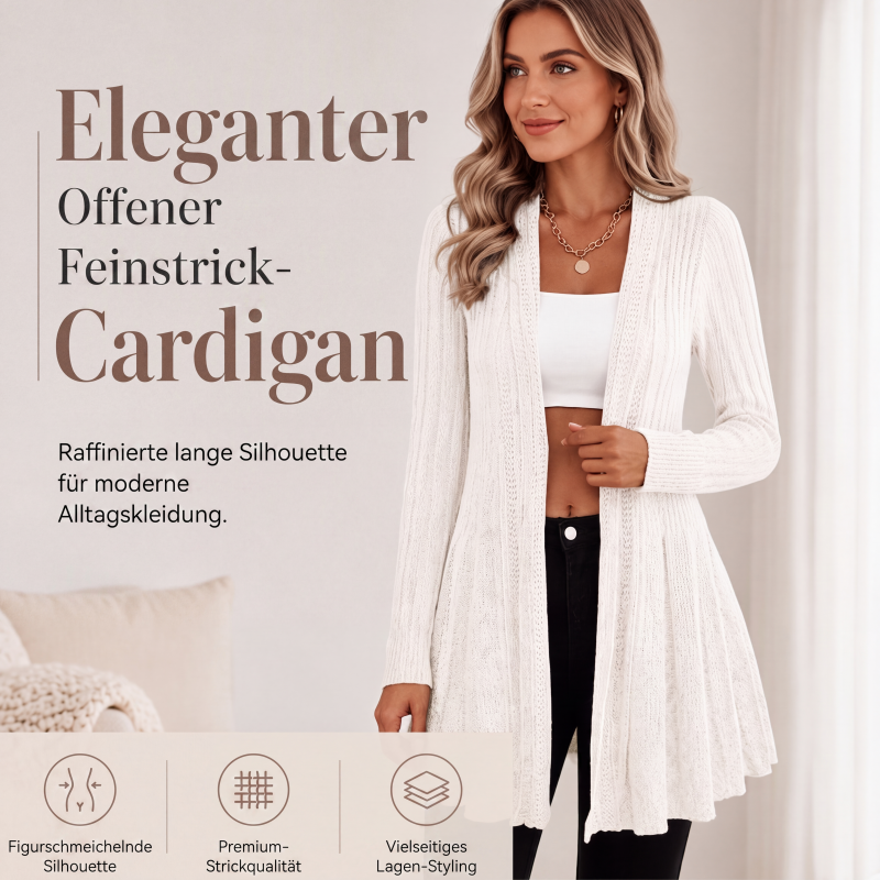 Elegante offene Strickjacke für Damen