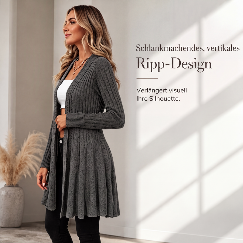 Elegante offene Strickjacke für Damen