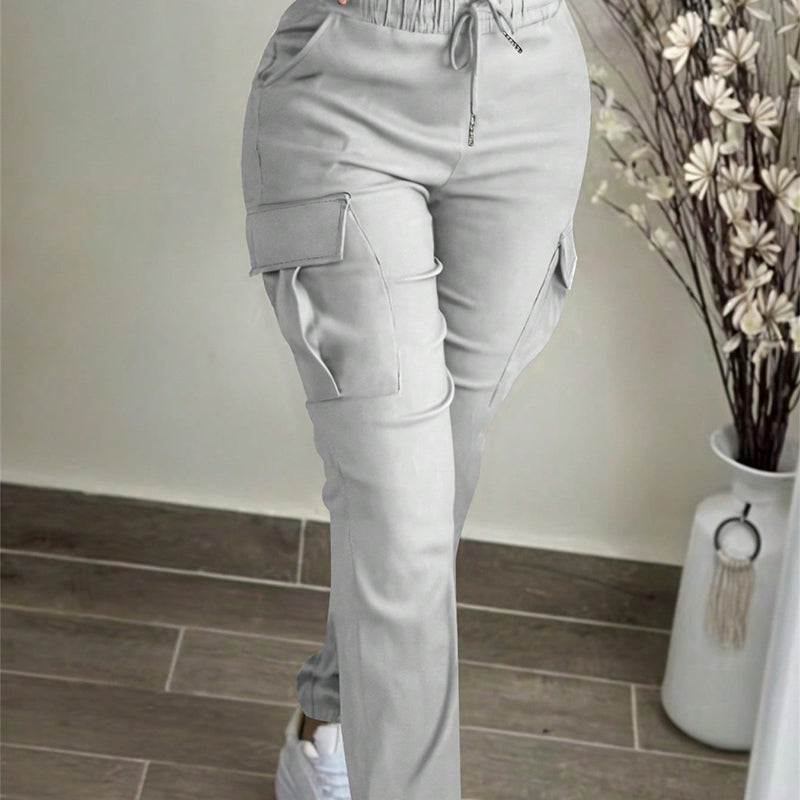 🔥 Bestseller – Jetzt besonders günstig 👖 Damen-Cargohose mit Kordelzug – Bequeme Passform, praktische Taschen & trendiger Look ✨