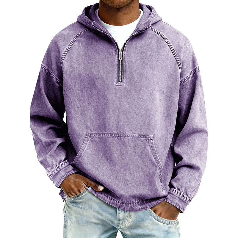 📢📢50%Rabatt!!!🎉💰 Der 50%-Sturm kommt! Herren Freizeit Jeansjacke mit halbem Reißverschluss
