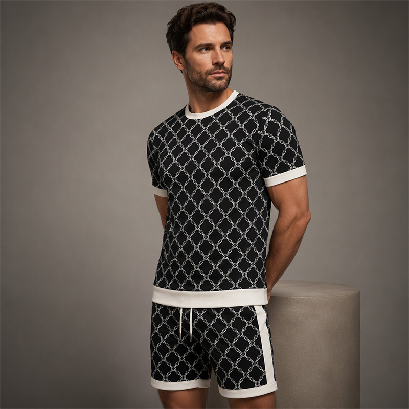 🏆 Verkaufsschlager – jetzt halber Preis! Herren-Freizeit-Oberteil & Shorts im 2er-Set
