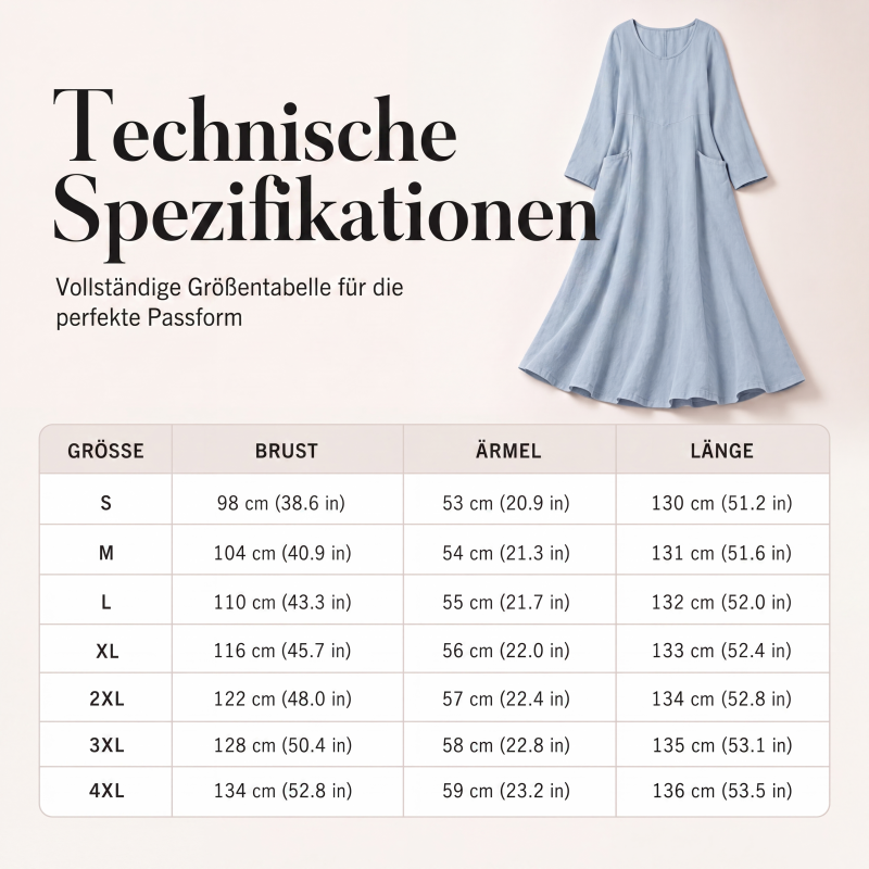 ⏳ Letzter Tag: 50 % Rabatt💕 Damen Langarmkleid in Unifarbe