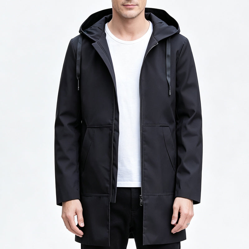 📢📢50%Rabatt!!!🎉✨Mittellange Windjacke mit Kapuze für Herren
