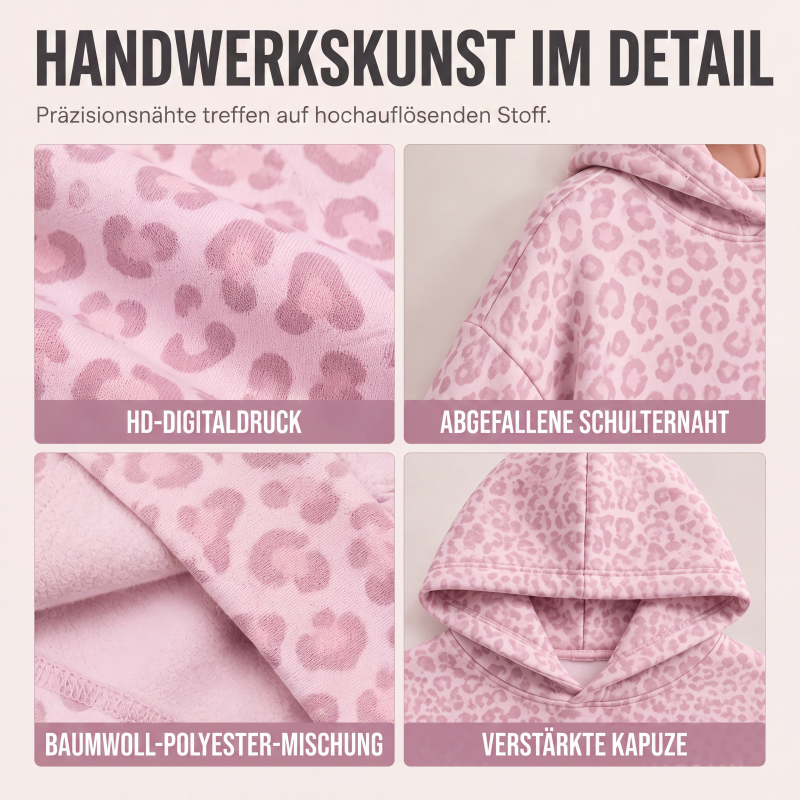 Damen Hoodie mit Leopardenmuster