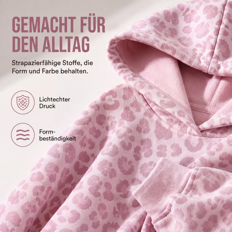 Damen Hoodie mit Leopardenmuster